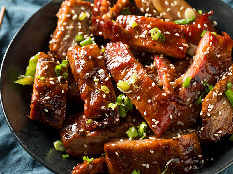 Chinese Bbq Pork Ribs Rice