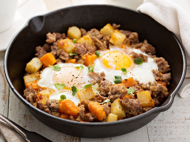 Potato Sweet Hash Eggs