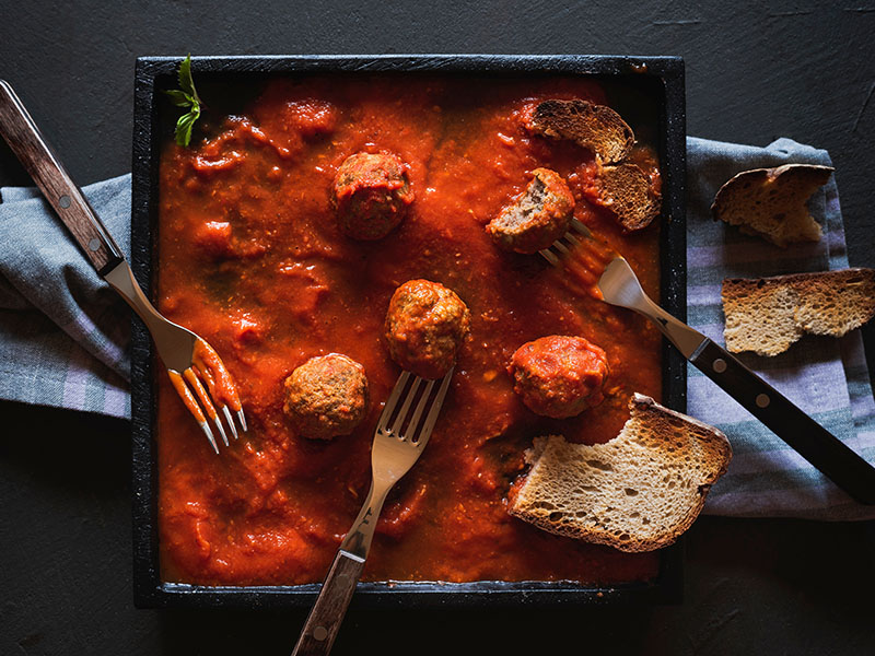 Tomato Sauce Meatballs