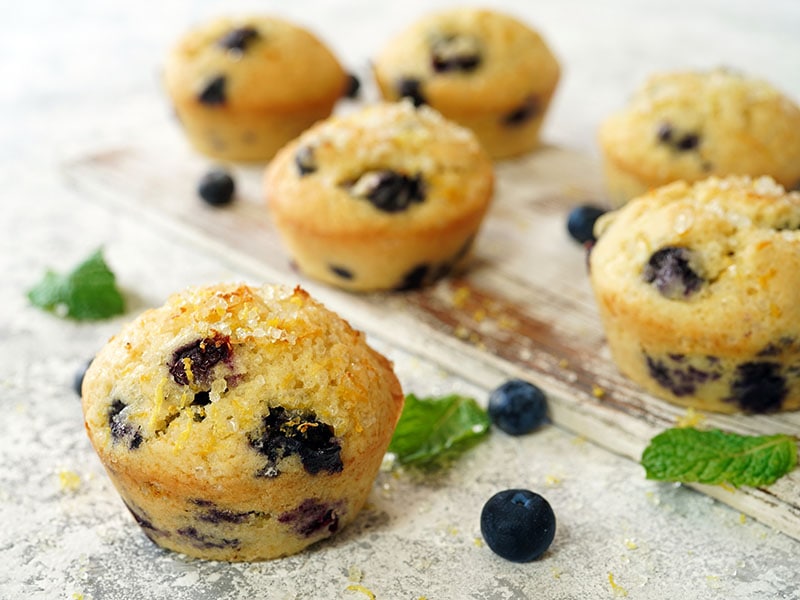 Lemon Blueberry Muffins Sugar