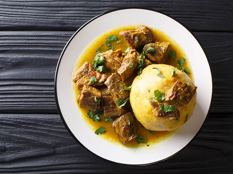 Mofongo With Fried Beef