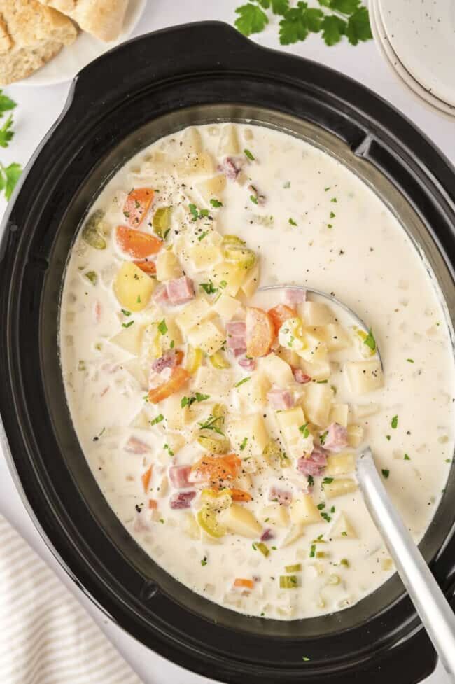 Ham and Potato Soup Gratin