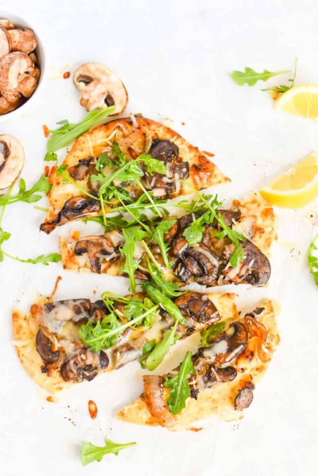 Mushroom and Truffle Oil Flatbread