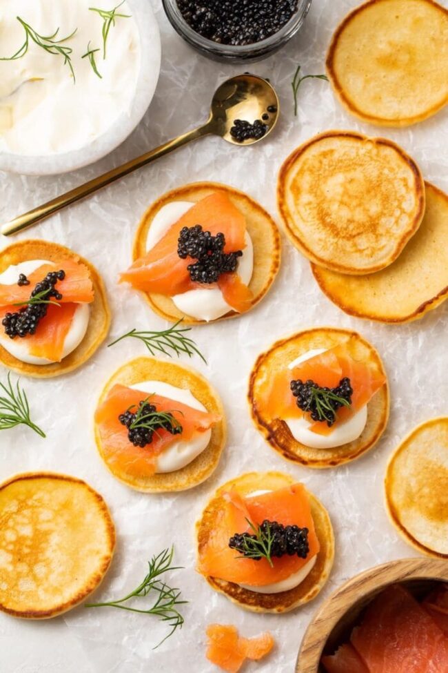 Caviar on Blinis