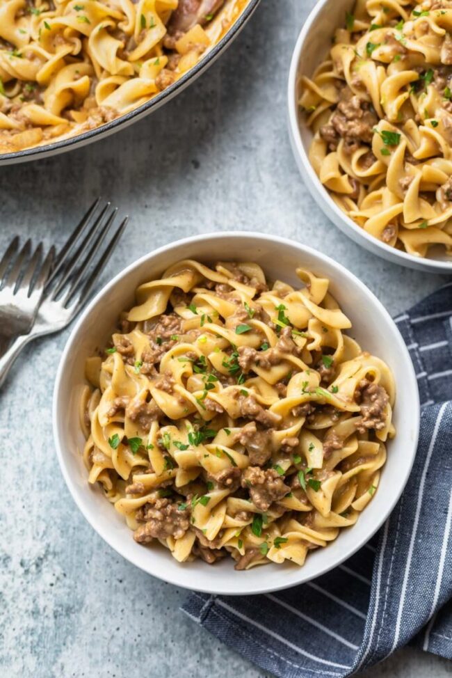 Ground Beef Stroganoff