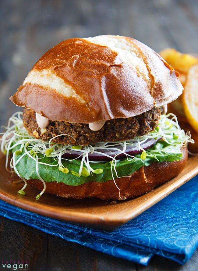 Lentil and Mushroom Burgers