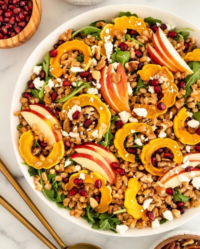 Pomegranate & Walnut Farro Salad