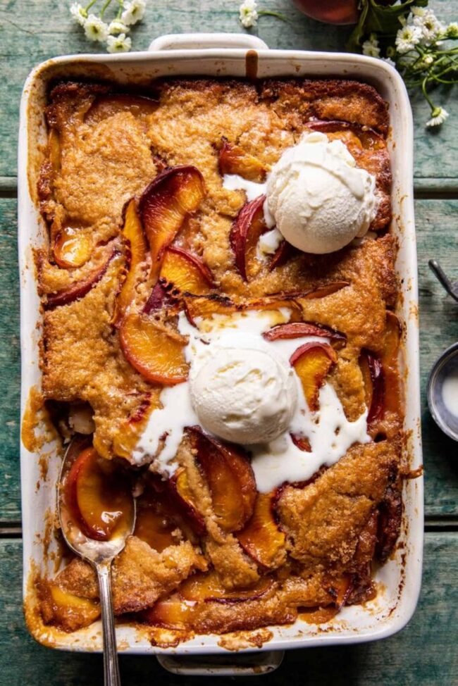 Warm Peach Cobbler