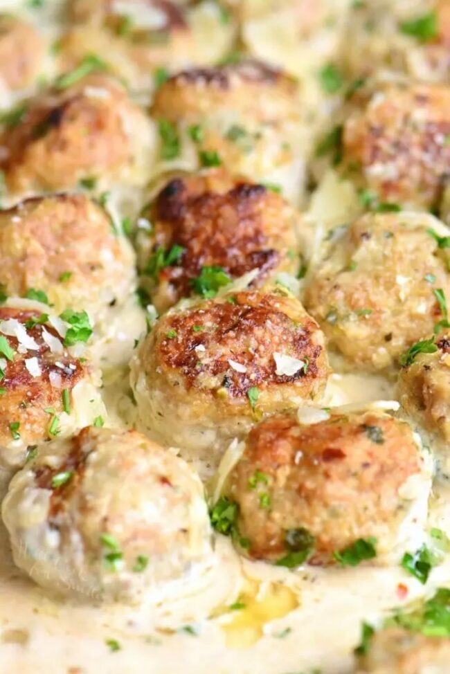 Garlic Parmesan Meatballs