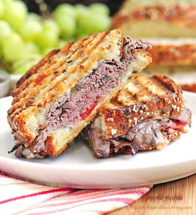 Roast Beef and Cheddar Panini