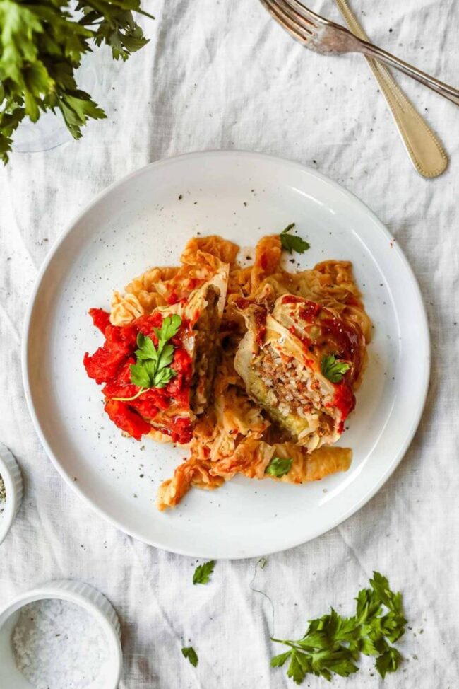 Cabbage Rolls with Rice