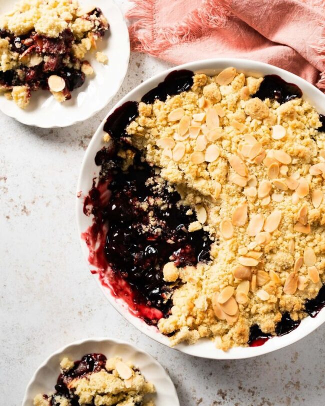 Cherry Almond Crumble