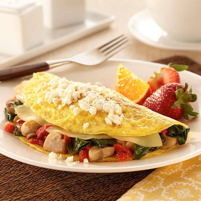 Mushroom and Spinach Omelet