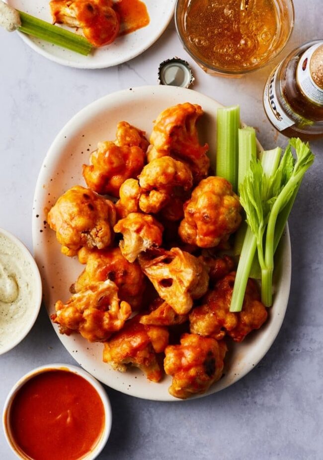 Spicy Buffalo Cauliflower Bites