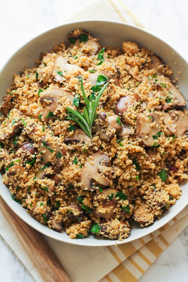 Couscous Stuffing with Mushrooms