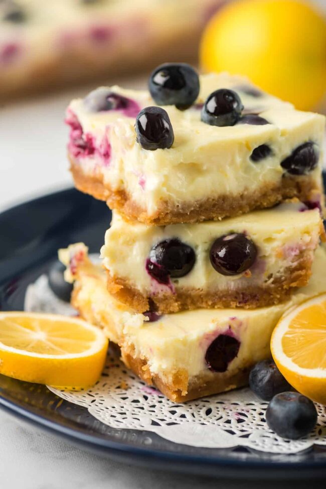 Lemon Blueberry Cheesecake Bars