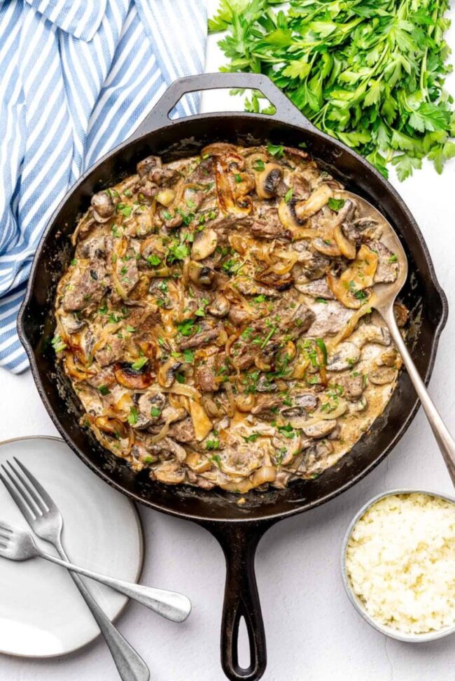 Keto Beef Stroganoff