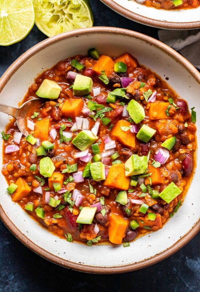 Lentil and Sweet Potato Chili