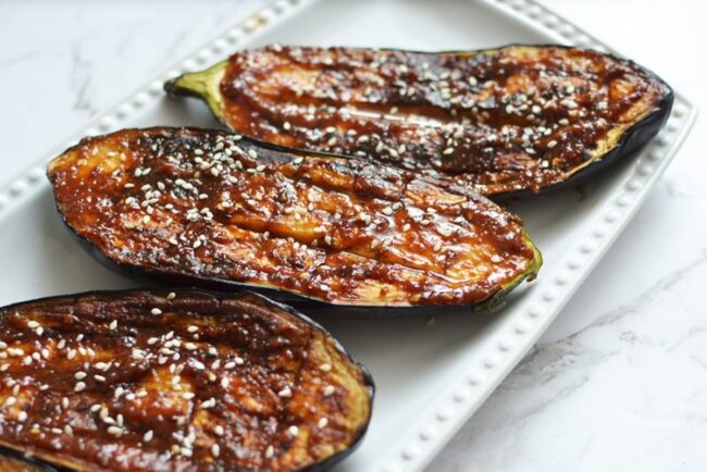 Miso-Glazed Roasted Eggplant