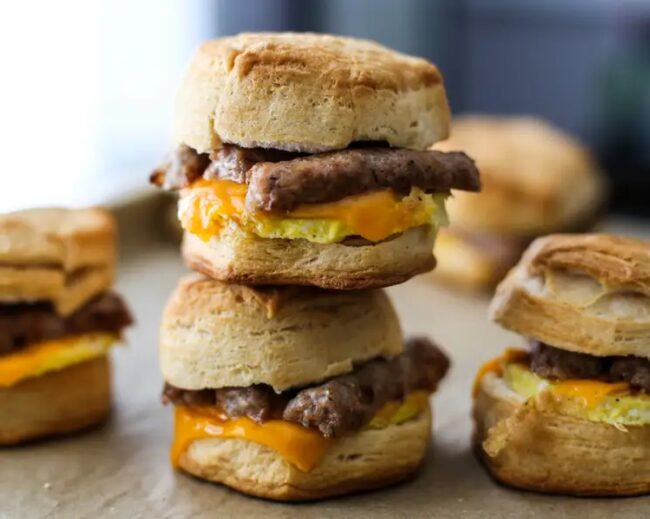 Mini Biscuit Breakfast Sliders