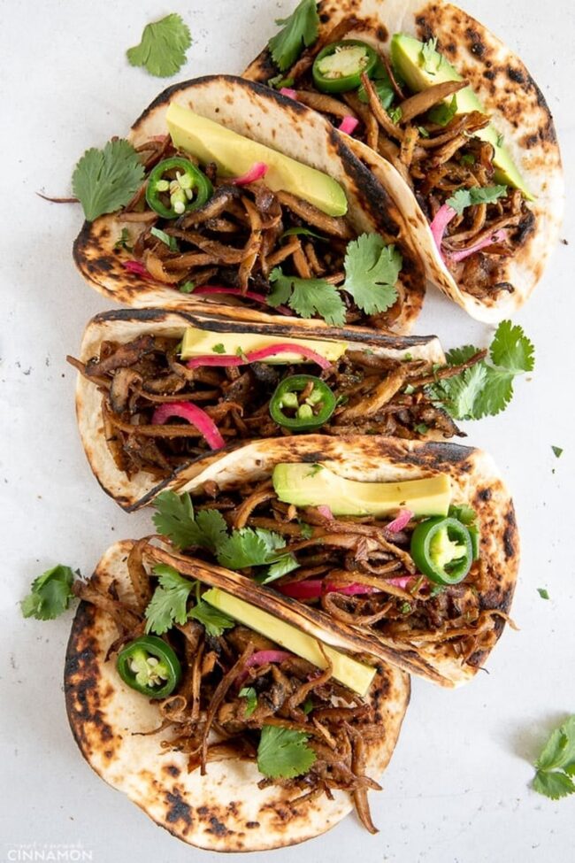 Vegan Mushroom Carnitas Tacos