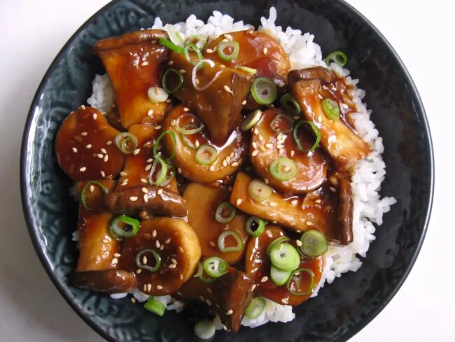 King Oyster Mushroom Rice Bowl