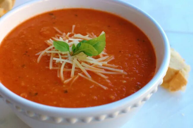 Tomato Basil Soup Pizza