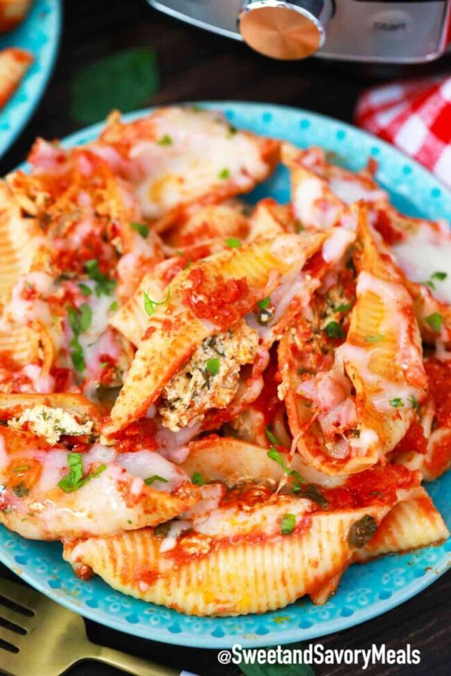 Instant Pot Beef Stuffed Shells