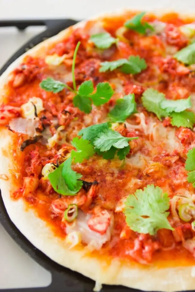 Kimchi and Pork Belly Flatbread