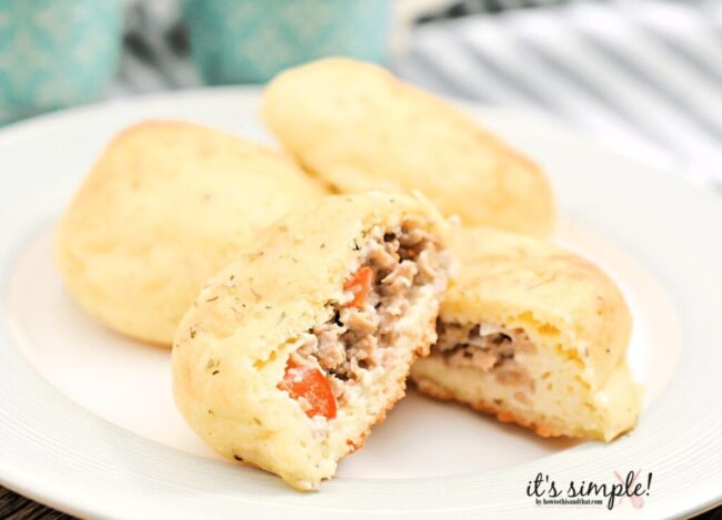 Philly Cheesesteak Biscuit Pockets