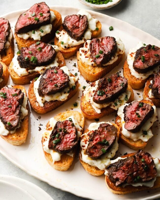 Seared Steak Crostini