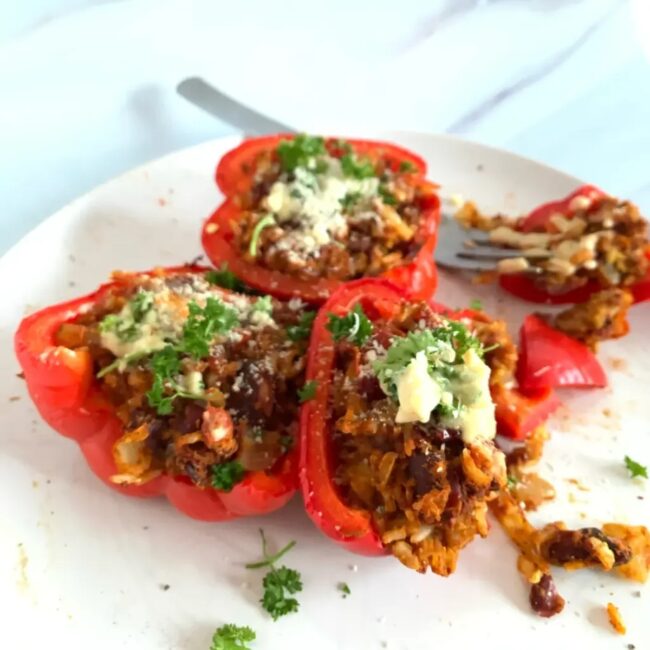 Kidney Bean Stuffed Peppers