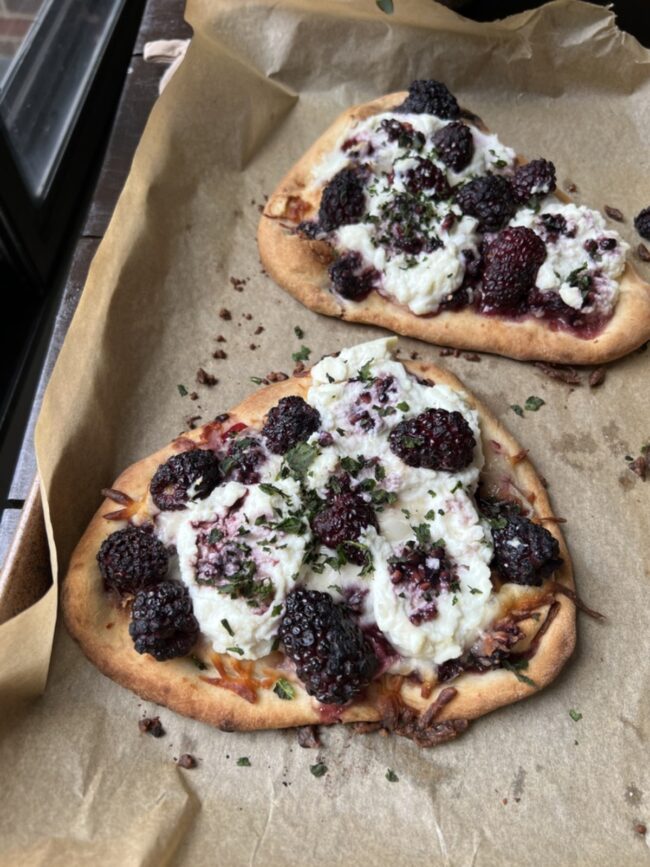 Sweet Potato and Blackberry Flatbread