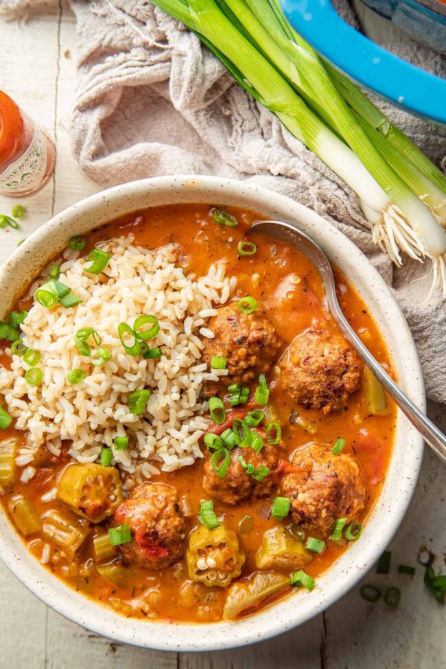 Vegetarian Gumbo with Okra and Red Beans