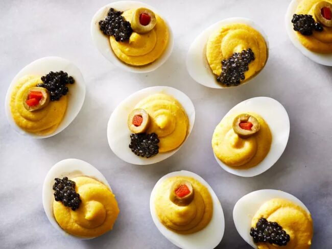 Deviled Eggs with Caviar