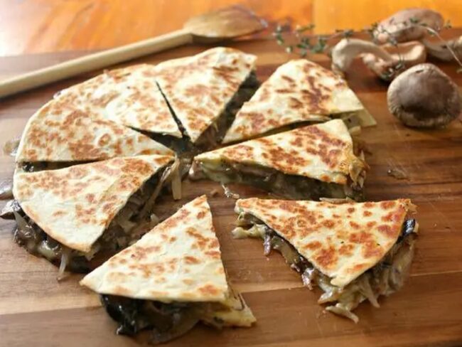 Brie & Mushroom Quesadilla