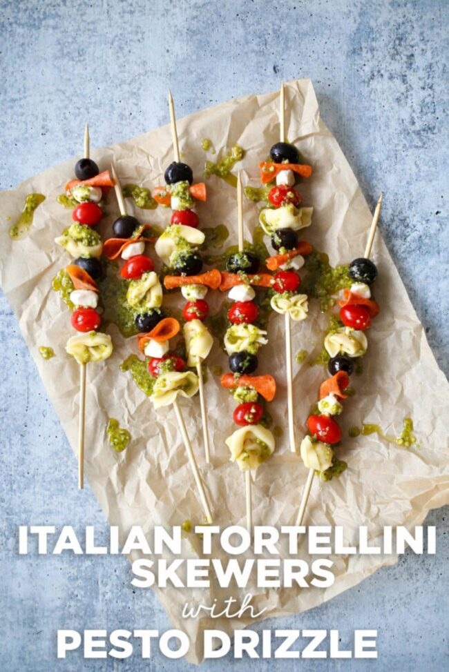 Pesto Tortellini Skewers