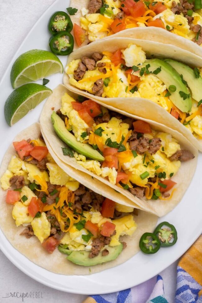 Sausage and Egg Breakfast Tacos