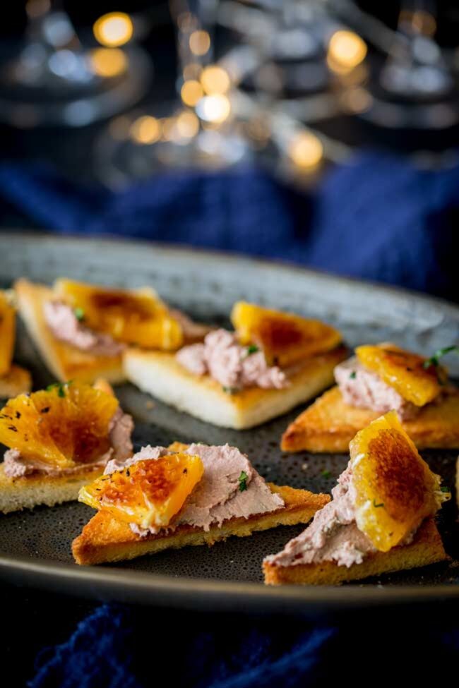 Pate on Toast Points