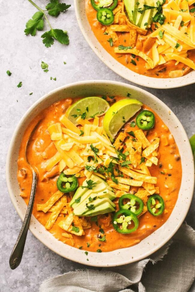 Crockpot Chicken Enchilada Soup