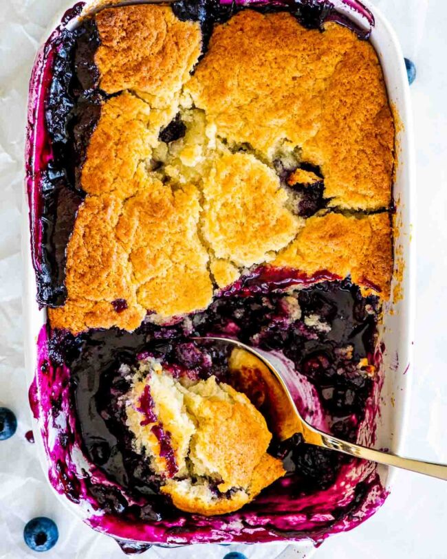 Warm Blueberry Cobbler