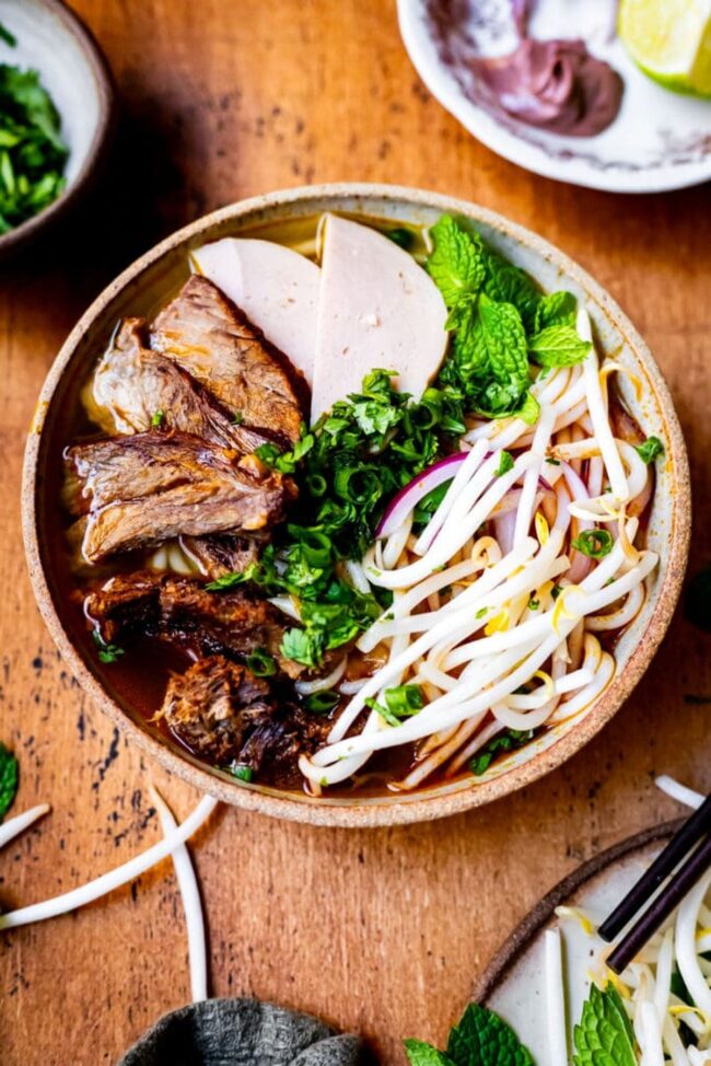 Bun Bo Hue (Spicy Vietnamese Noodle Soup)