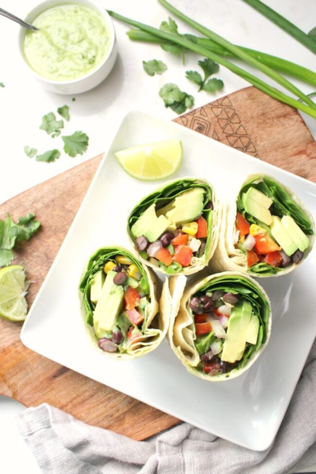 Red Bean Salad Wraps