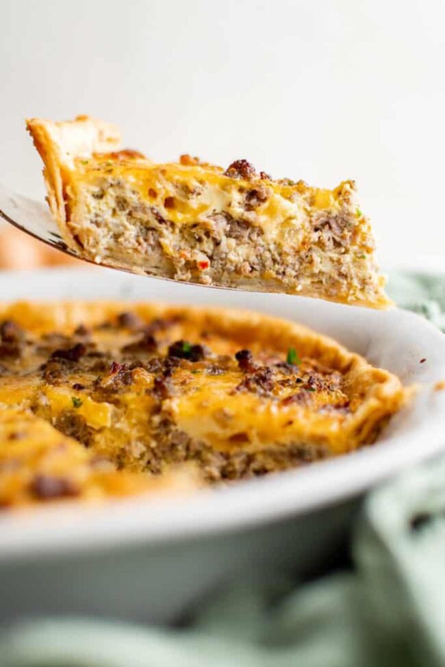 Sausage and Cheese Quiche