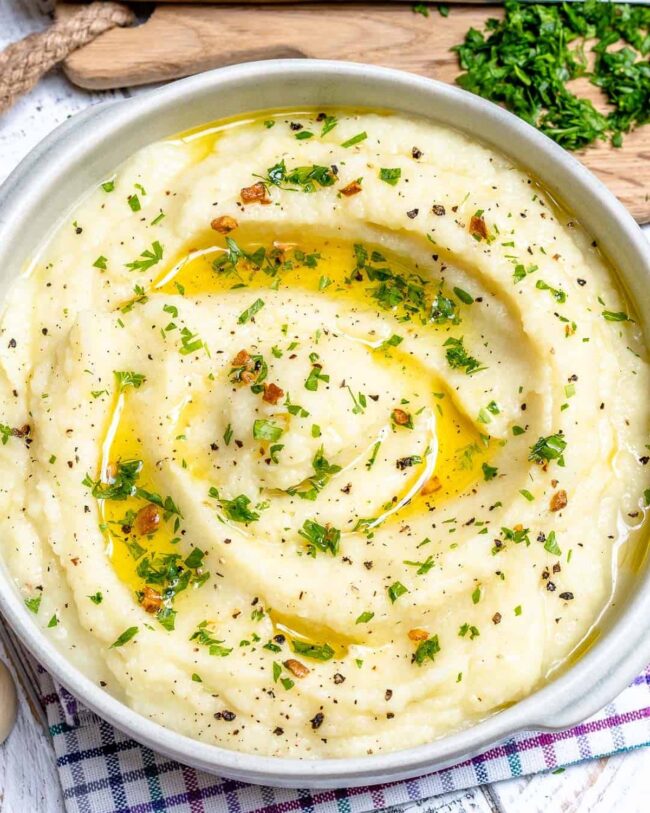 Creamy Garlic Mashed Cauliflower