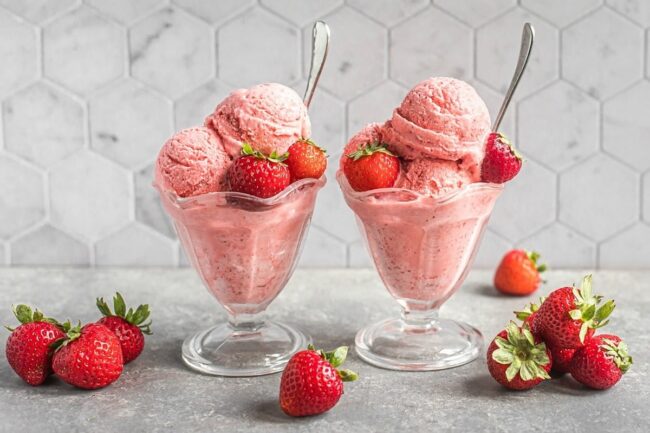 Refreshing Strawberry Sorbet