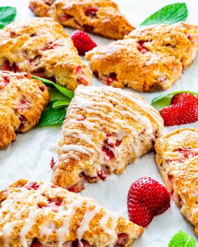 Fresh Strawberry Scones