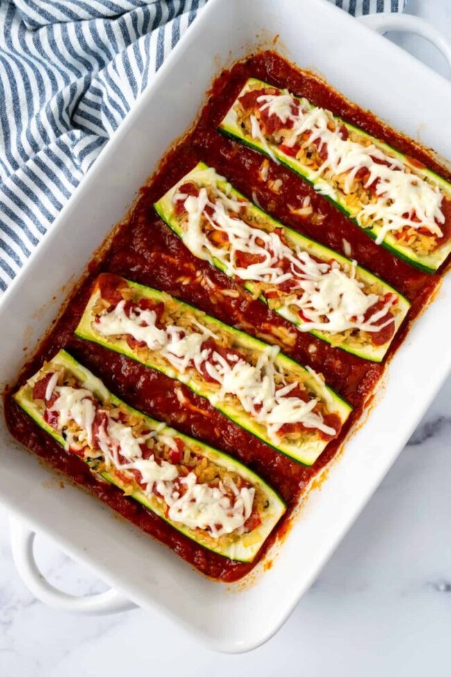 Rice-Stuffed Zucchini