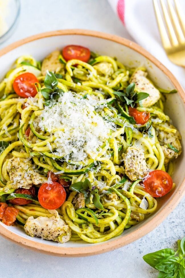 Zucchini Noodles with Pesto