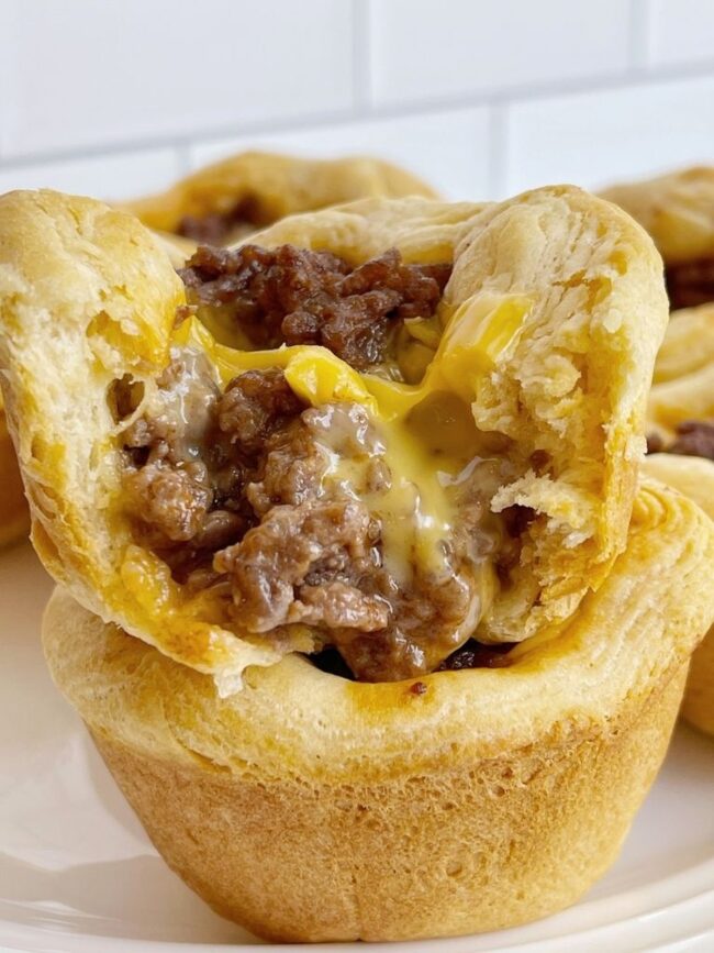 Biscuit Cheeseburger Cups